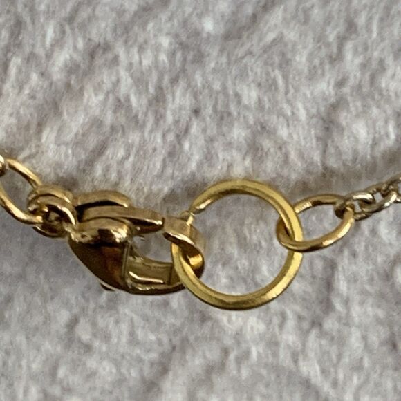 Vintage Faceted Labradorite Tear Drop Pendant Necklace 17" Gold-tone Gemstone - Picture 14 of 16